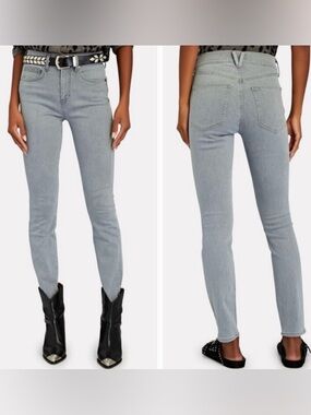 Veronica Beard Debbie Skinny High Rise gray Jeans sz 26
